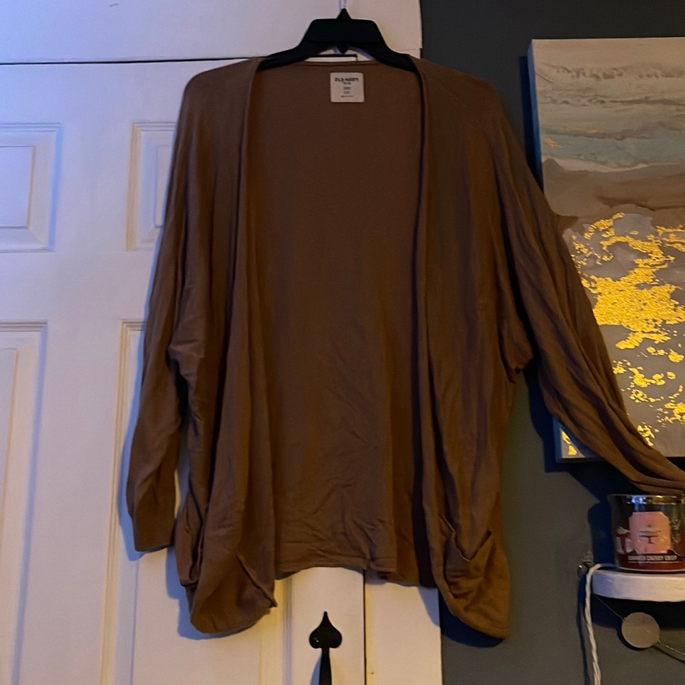 Old Navy Brown Shawl sweater with pockets